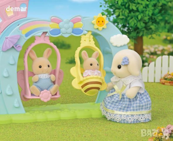 Sylvanian Families - 5745 Комплекти люлка и пързалка за куклена къща за малки деца, снимка 2 - Образователни игри - 45373650