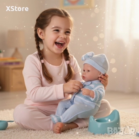 Реалистично бебе с аксесоари 39 см