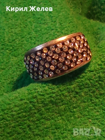 ШАРМАНТЕН СКЪПОЦЕНЕН СРЕБЪРЕН ПРЪСТЕН РОДИРАНО СРЕБРО 925 с МНОГО ЮВЕЛИРНО ФАСЕТИРАНИ ЦИРКОНИ 39232, снимка 16 - Пръстени - 49866088