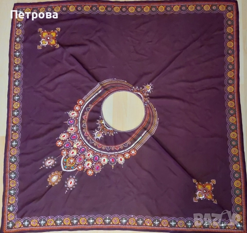 Ефектна празнична блуза тип пончо - подходящ подарък за НГ, снимка 3 - Туники - 52428284