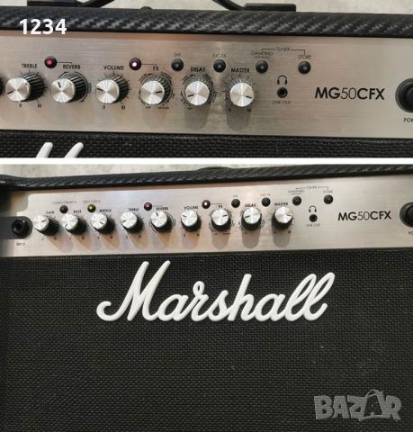 4-каналенУсилвател за китара кубе MARSHALL MG50CFX 50W вградени ефекти, снимка 5 - Китари - 46419627