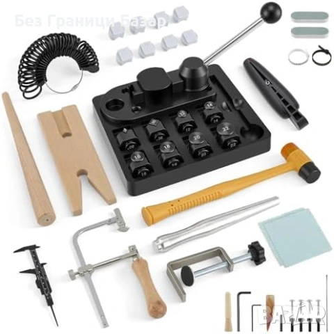 Нов Комплект за огъване на пръстени и бижута 18 части с 16 матрици