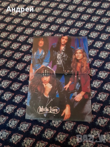 Стар плакат Deep Purple,White Lion, снимка 2 - Други ценни предмети - 53236833