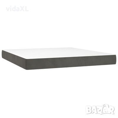 vidaXL Матрак за легло с покет пружини тъмносив 160x200x20 см кади（SKU:347829фе, снимка 1