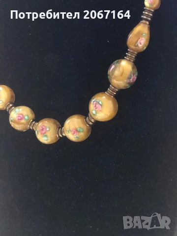 Гердан от художествено стъкло, снимка 3 - Колиета, медальони, синджири - 51020605