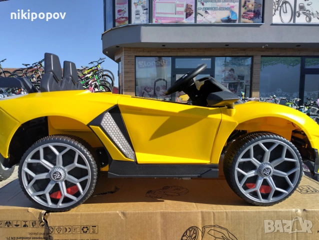 LAMBO Акумулаторна кола CHIARA жълт, снимка 4 - Детски велосипеди, триколки и коли - 53569520