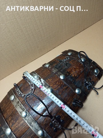 Стара Ръчно Изработена Дървена Закачалка От Дъбово Буре., снимка 9 - Антикварни и старинни предмети - 50991435
