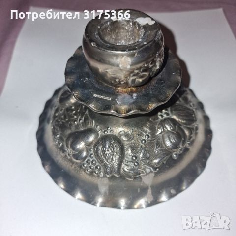 Тежък свещник prima ns шведско сребро, снимка 1 - Декорация за дома - 45967500