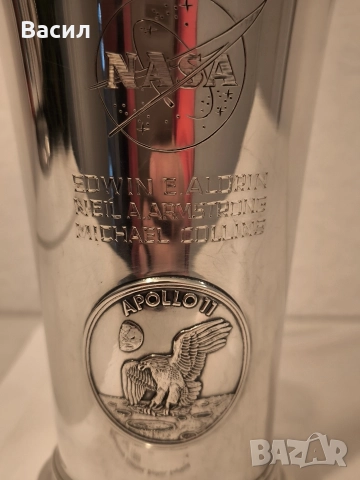 сребърна чаша NASA Apollo 11, снимка 6 - Нумизматика и бонистика - 48419618
