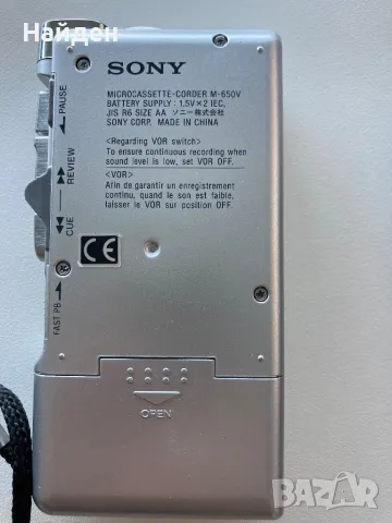 Диктофон Sony M-650V Microcassette, отличен, снимка 5 - Други - 49003937