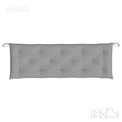 vidaXL Възглавница за градинска пейка сива 150x50x7 см оксфорд плат（SKU:314957）, снимка 3 - Градински мебели, декорация  - 49374649