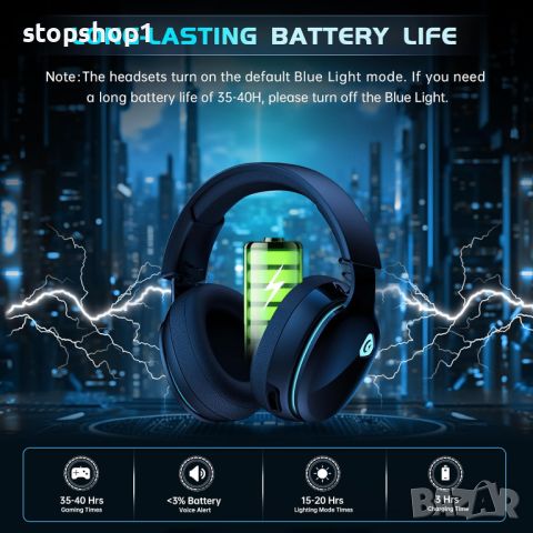 Captain 300 Bluetooth 5.2 gaming headset PC PS5,PS4,Mac,Nintendo Switch , снимка 4 - Bluetooth слушалки - 46674044