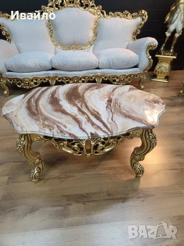 Италианска барокова холна гарнитура , снимка 7 - Дивани и мека мебел - 53698130