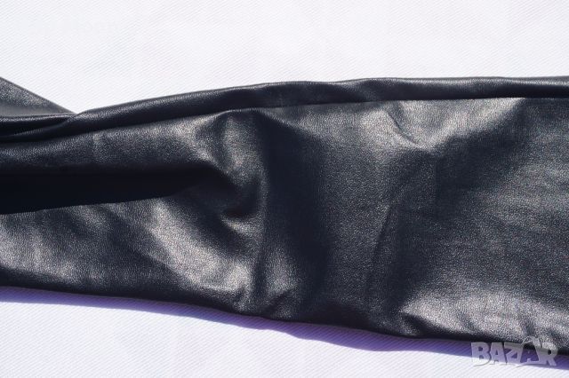 Дълги Черни Ръкавици От Изкуствена Кожа Размер S, снимка 6 - Ръкавици - 45483178