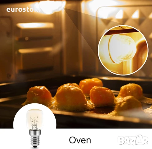 Крушка за фурна Comyan 25W 300 градуса E14, T25 с нажежаема жичка 2200K, снимка 2 - Печки, фурни - 51311616