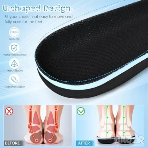 Нови Ортопедични стелки с аркова поддръжка – болка, пронатция, 43/44, снимка 5 - Други - 49683684