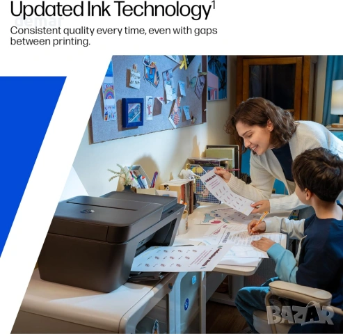 Многофункционален принтер HP DeskJet 4310, безжичен, цветен, ADF, снимка 7 - Принтери, копири, скенери - 53632774