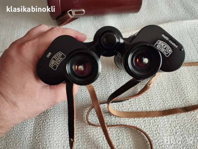ТОП Бинокъл Carl Zeiss Jena-JENOPTEM-MULTI-COATED -10 х 50W-ГДР--КАТО НОВ, снимка 2 - Екипировка - 53578403