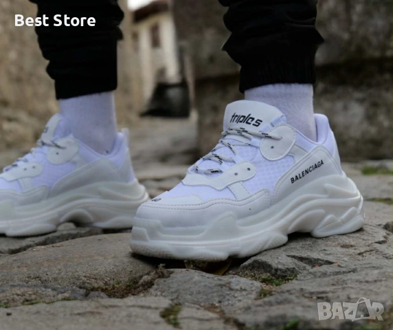 Balenciaga Triple S Бели Дамски Маратонки 36-40 Номер , снимка 2 - Маратонки - 52735986