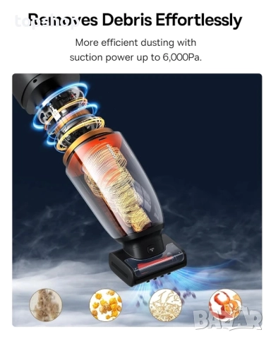 Чисто нова ръчна прахосмукачка Baseus AP02, безжична, 160 W, LED осветление, батерия 10000 mAh, снимка 6 - Други стоки за дома - 51572436