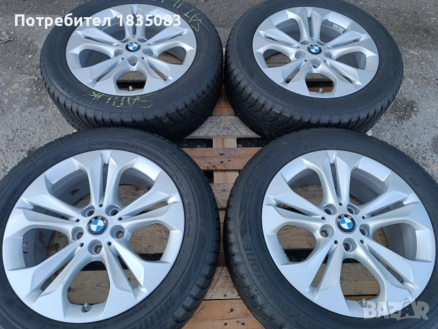 Лети джанти 17ки 5х112 BMW + зимни гуми 225/55/17 Bridgestone, снимка 2 - Гуми и джанти - 52593667