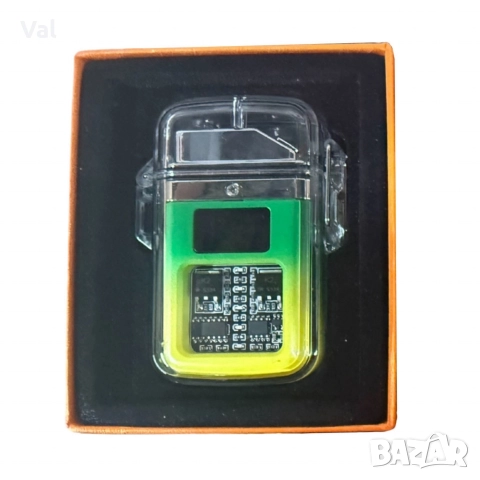 Елегантна прозрачна ветроустойчива запалка с LED светлини, снимка 7 - Друга електроника - 52907624