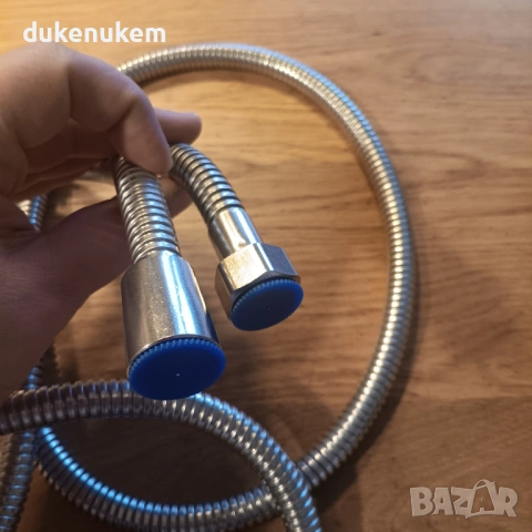 Гъвкав душ маркуч 3 м – противоусукващ, неръждаема стомана, снимка 10 - Смесители - 53229295