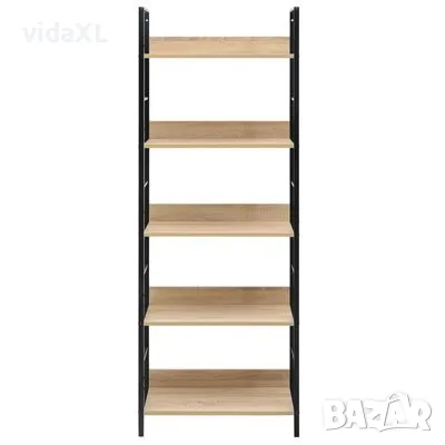 vidaXL Библиотека с 5 рафта, дъб, 60x27,6x158,5 см, инженерно дърво(SKU:288227), снимка 3 - Други - 49516882