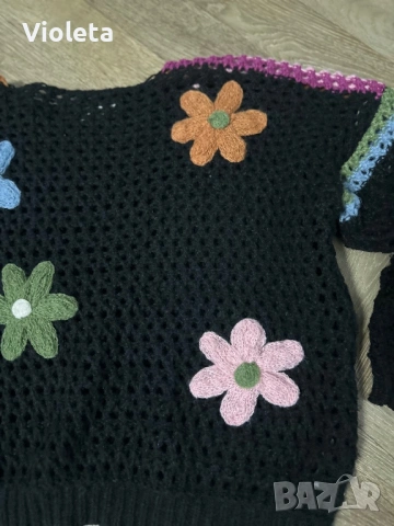 Черна блуза вълнена, снимка 2 - Блузи с дълъг ръкав и пуловери - 53048688