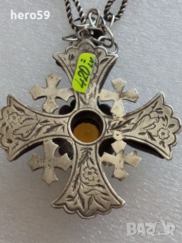 Прекрасен сребърен филигранен малтийски кръст-ръчна работа, снимка 9 - Колиета, медальони, синджири - 45762834