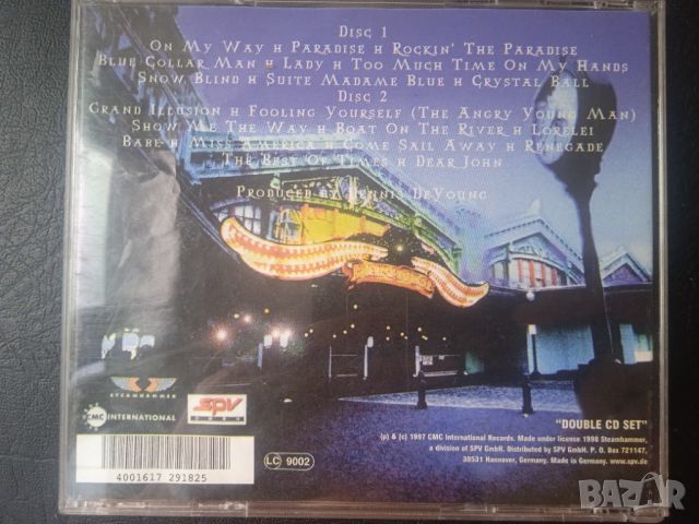 Styx – Return To Paradise CD1 + CD2 двоен матричен диск , снимка 3 - CD дискове - 45752931
