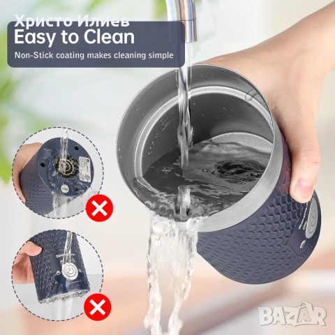 Пенообразувател за мляко 4 в 1 електрически уред за приготвяне на мляко на пара, снимка 5 - Кани - 51974746