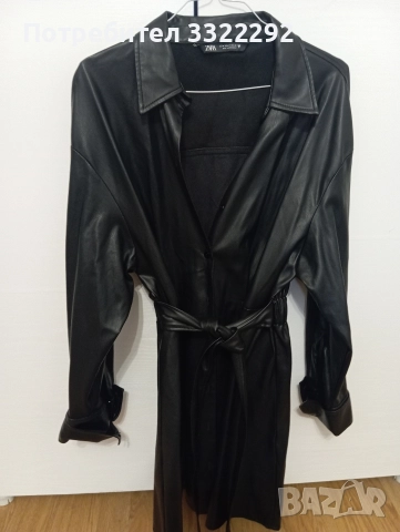 Дамска кожена рокля Zara, M, снимка 5 - Рокли - 52771628