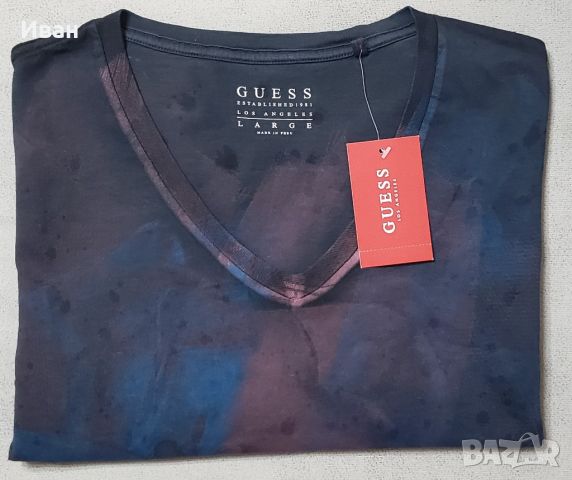 Нови оригинални фланелки GUESS - 100% памук, размер - L., снимка 5 - Тениски - 46710025