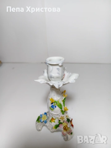 Свещник  от дрезденски порцелан, снимка 7 - Декорация за дома - 53753109