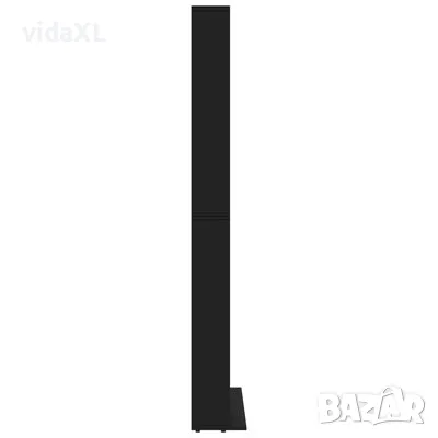 vidaXL Етажерка за CD, черна, 102x16x177,5 см, инженерно дърво（SKU:801779）, снимка 4 - Други - 48559443