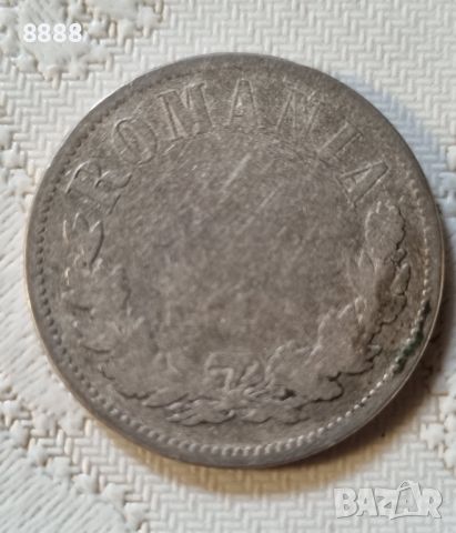 Сребърна монета 2 LEI 1872 Кралство Румъния , снимка 2 - Нумизматика и бонистика - 45768433