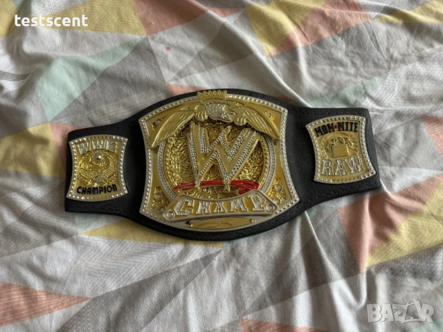 Шампионски пояс WWE Spinner Championship световната титла в кеча Mattel belt колан, снимка 2 - Колекции - 53910021