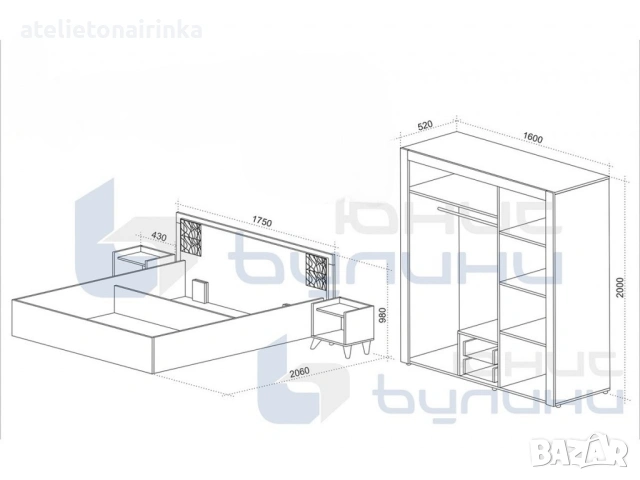 Спален комплект Сахара, снимка 2 - Спални и легла - 49179121