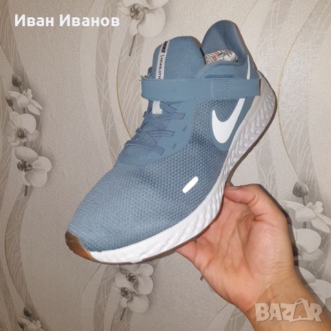 маратонки Nike Revolution 5 FlyEase Extra Wide 'Ozone Blue' номер 46,5- 47, снимка 9 - Маратонки - 45751886