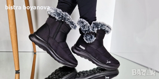 дамски апрески и боти с пух, снимка 9 - Дамски боти - 52427184