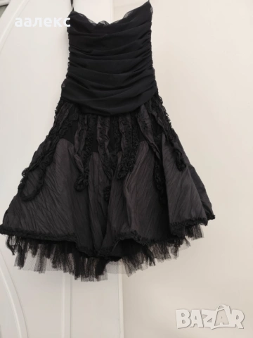Чисто черна официална рокля в размер S/М, снимка 2 - Рокли - 53708957