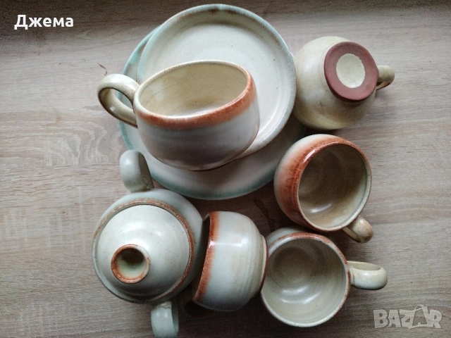 Комплект стари глинени чаши, снимка 3 - Колекции - 52053747
