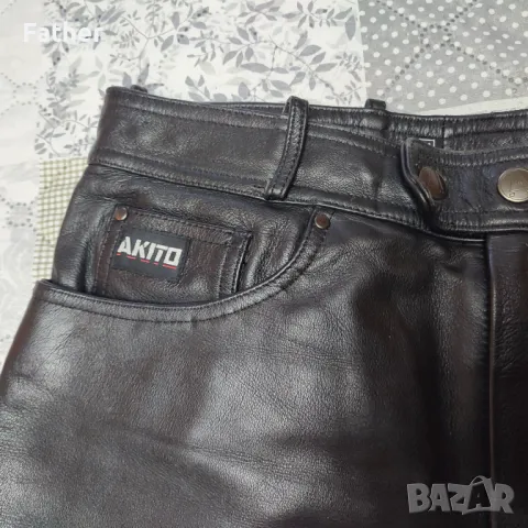 Нов кожен мото панталон AKITO  размер 34 , снимка 5 - Аксесоари и консумативи - 49707639