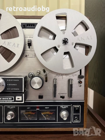 🔊Колекционерски ретро ролков триглав магнетофон AKAI X-201D - магазинно състояние🔊, снимка 3 - Декове - 50612647
