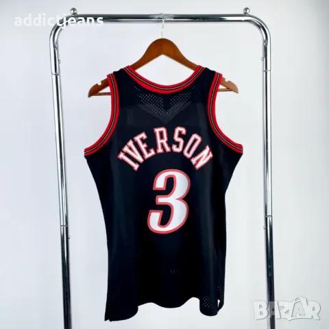 Мъжки потник Mitchell & Ness Allen Iverson Philadelphia 76ers season 1997-98 размер XL, снимка 2 - Спортни дрехи, екипи - 49148117