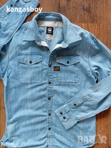 g-star usn rhine shirt - мъжка деним риза р-р XL, снимка 3 - Ризи - 53621464