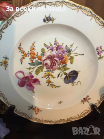 Meissen Germany  забележително плато с производство от 19 век Код P1944, снимка 8 - Други ценни предмети - 53731978