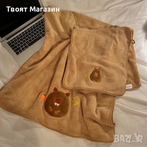  Комплект от 2 меки бродирани кърпи – за баня и плаж | 35×75 см & 70×140 см, снимка 3 - Хавлиени кърпи - 51081010