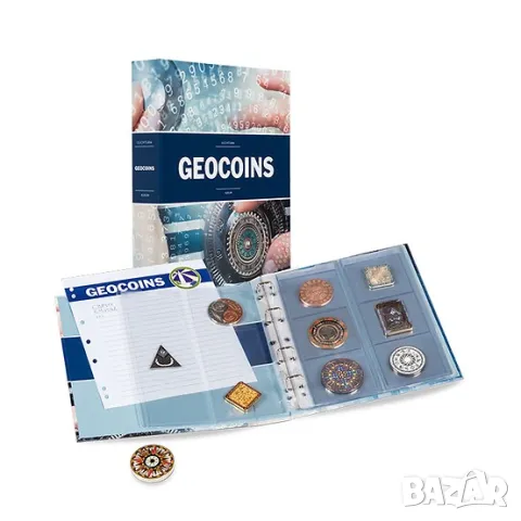 Албум за монети GEOCOINS с 5 листа за големи монети до 55 мм , снимка 2 - Нумизматика и бонистика - 46846342